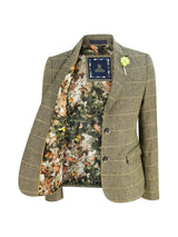 Naisten ruskeanruskea tweed-bleiseri