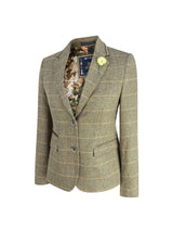 Naisten ruskeanruskea tweed-bleiseri