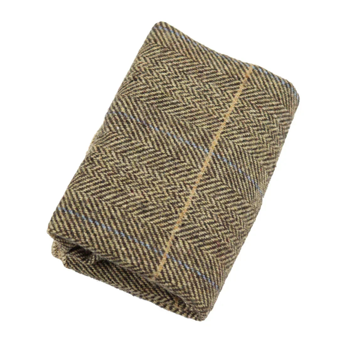 Albert - Miesten ruskea kalanruotokuvioinen tweed-ruutuinen rusetti