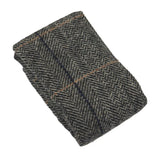 Albert - Miesten harmaa kalanruotokuvioinen tweed-ruutuinen rusetti