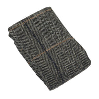 Albert - Miesten harmaa kalanruotokuvioinen tweed-ruutuinen rusetti