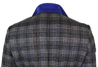 Cavani Archie - Miesten Vintage Tweed Ruutubleiseri - Musta