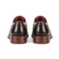 Arlo - Miesten ruskeat nahkaiset tweed-brogue-kengät