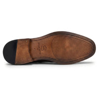 Arlo - Miesten ruskeat nahkaiset tweed-brogue-kengät