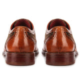 Arlo - Miesten ruskeat nahkaiset tweed-brogue-kengät