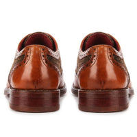 Arlo - Miesten ruskeat nahkaiset tweed-brogue-kengät