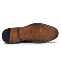 Arlo - Miesten ruskeat nahkaiset tweed-brogue-kengät