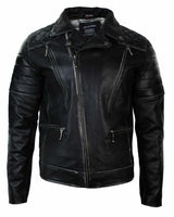 Aitoa nahkaa, Punk Rock -ristivetoketjullinen miesten biker-takki, vintage-retroefekti