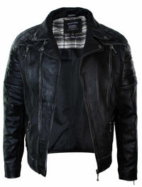 Aitoa nahkaa, Punk Rock -ristivetoketjullinen miesten biker-takki, vintage-retroefekti