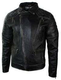 Aitoa nahkaa, Punk Rock -ristivetoketjullinen miesten biker-takki, vintage-retroefekti