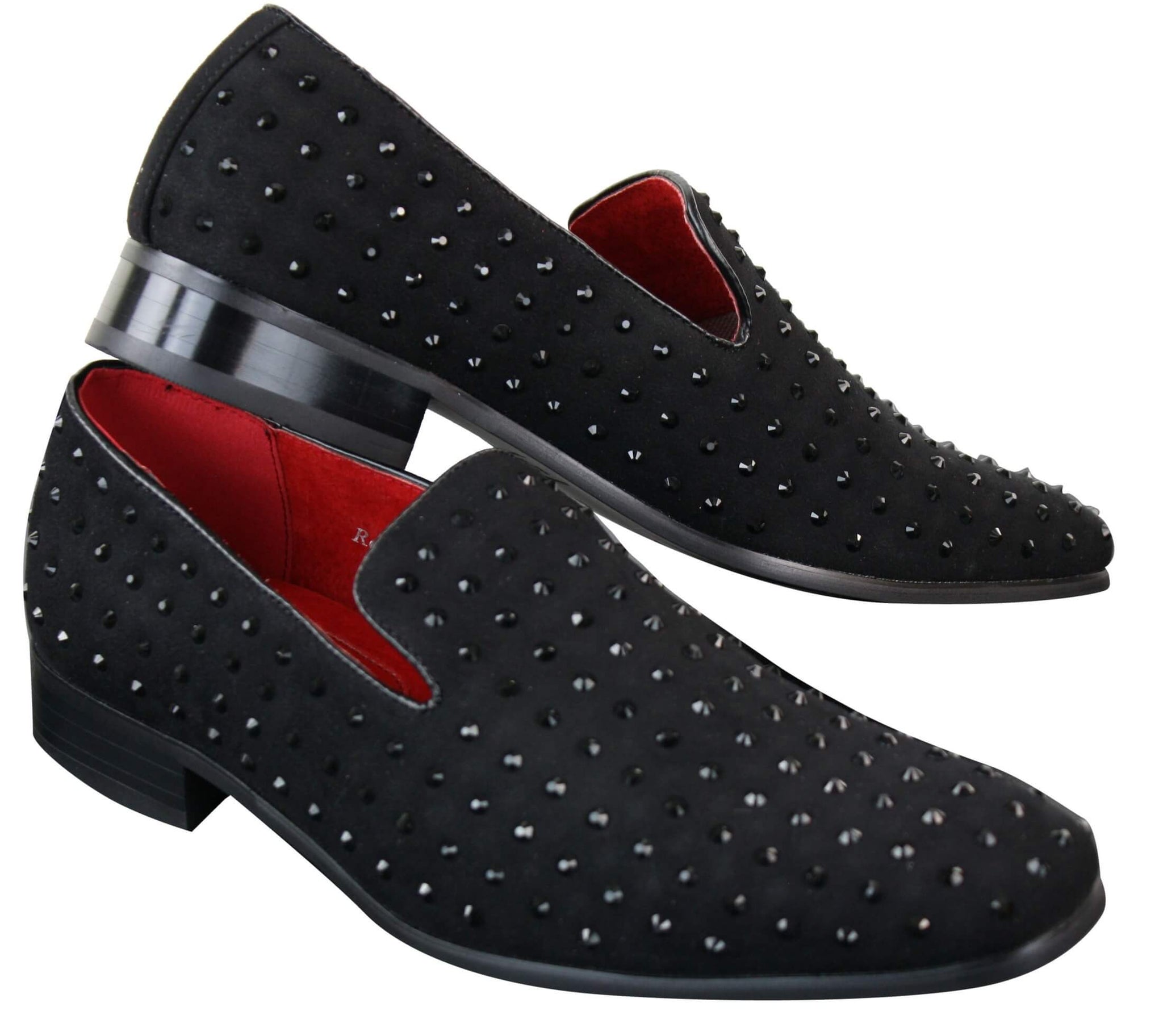 Miesten mokkanahkaiset slip-on-loaferit, nastakengät, hopeanväriset, älykkäät, rento ja kiiltävät juhlakengät