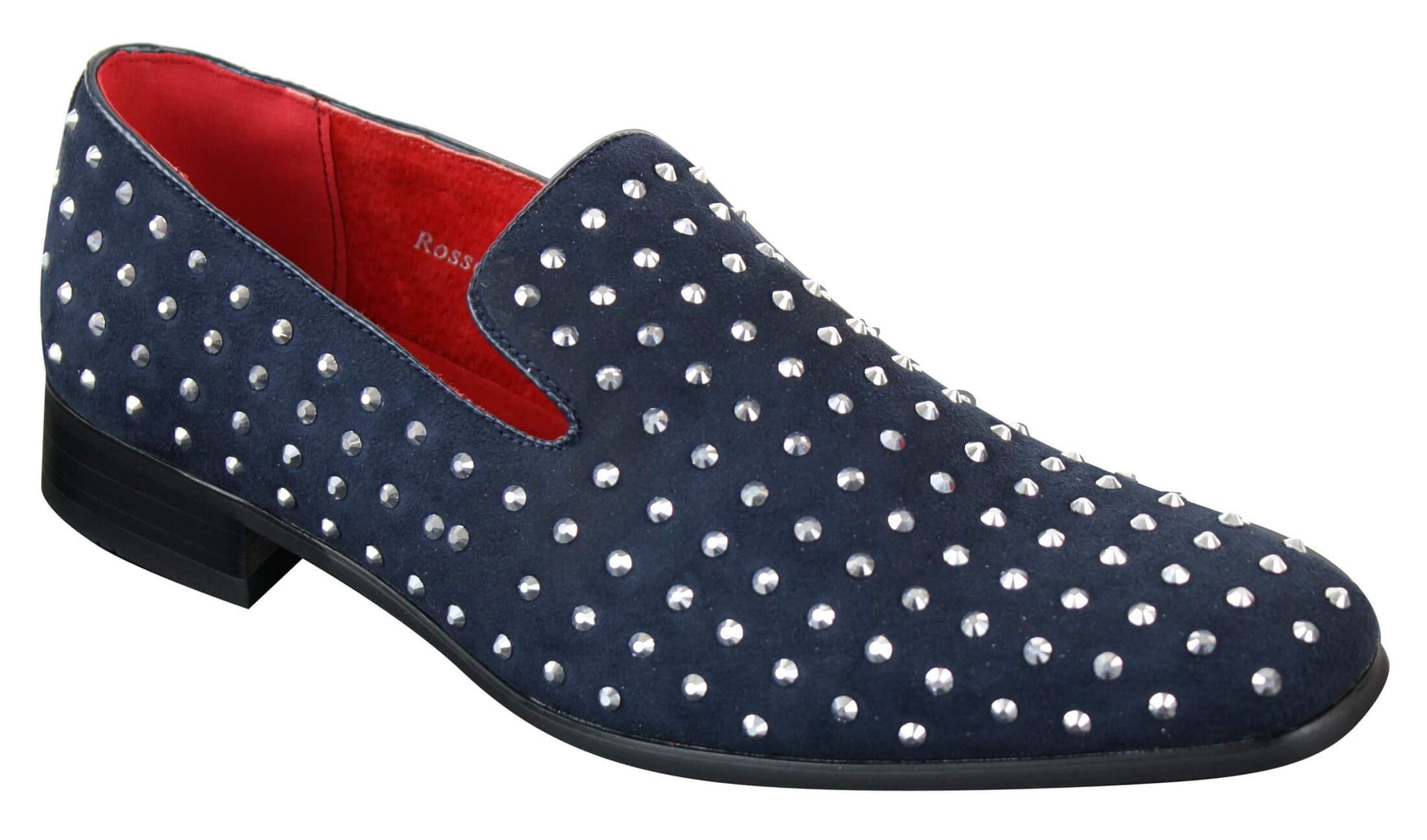 Miesten mokkanahkaiset slip-on-loaferit, nastakengät, hopeanväriset, älykkäät, rento ja kiiltävät juhlakengät