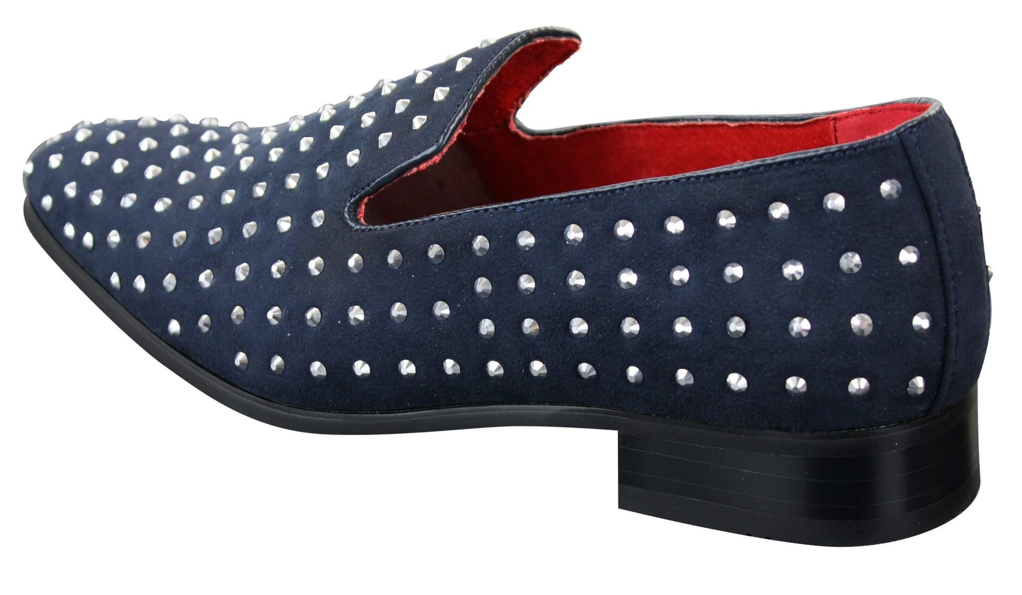 Miesten mokkanahkaiset slip-on-loaferit, nastakengät, hopeanväriset, älykkäät, rento ja kiiltävät juhlakengät