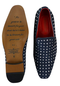 Miesten mokkanahkaiset slip-on-loaferit, nastakengät, hopeanväriset, älykkäät, rento ja kiiltävät juhlakengät