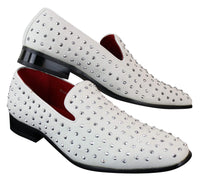 Miesten mokkanahkaiset slip-on-loaferit, nastakengät, hopeanväriset, älykkäät, rento ja kiiltävät juhlakengät
