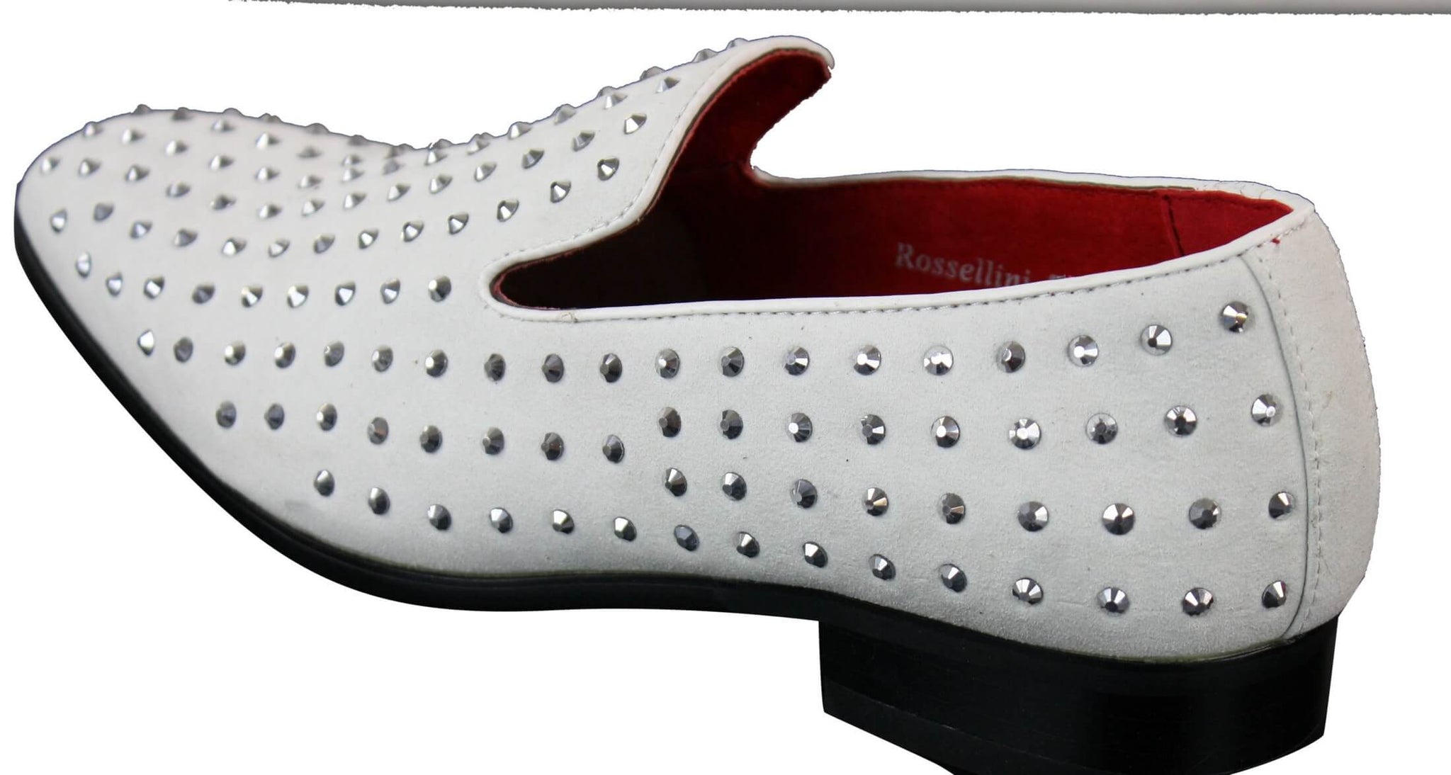 Miesten mokkanahkaiset slip-on-loaferit, nastakengät, hopeanväriset, älykkäät, rento ja kiiltävät juhlakengät