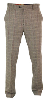 Miesten kalanruotokuvioiset tweed-ruudulliset Peaky Blinders -housut villasta, vintage-klassikot