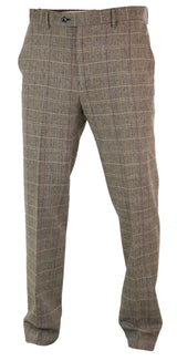 Miesten kalanruotokuvioiset tweed-ruudulliset Peaky Blinders -housut villasta, vintage-klassikot