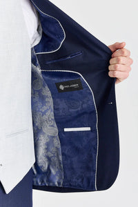 Belmont Navy -puku ja Belmont Silver -kontrastivärinen liivi