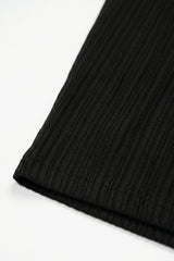 Musta Ribbed Classic T-paita miehille