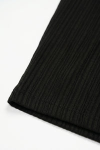 Musta Ribbed Classic T-paita miehille