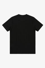 Musta Ribbed Classic T-paita miehille