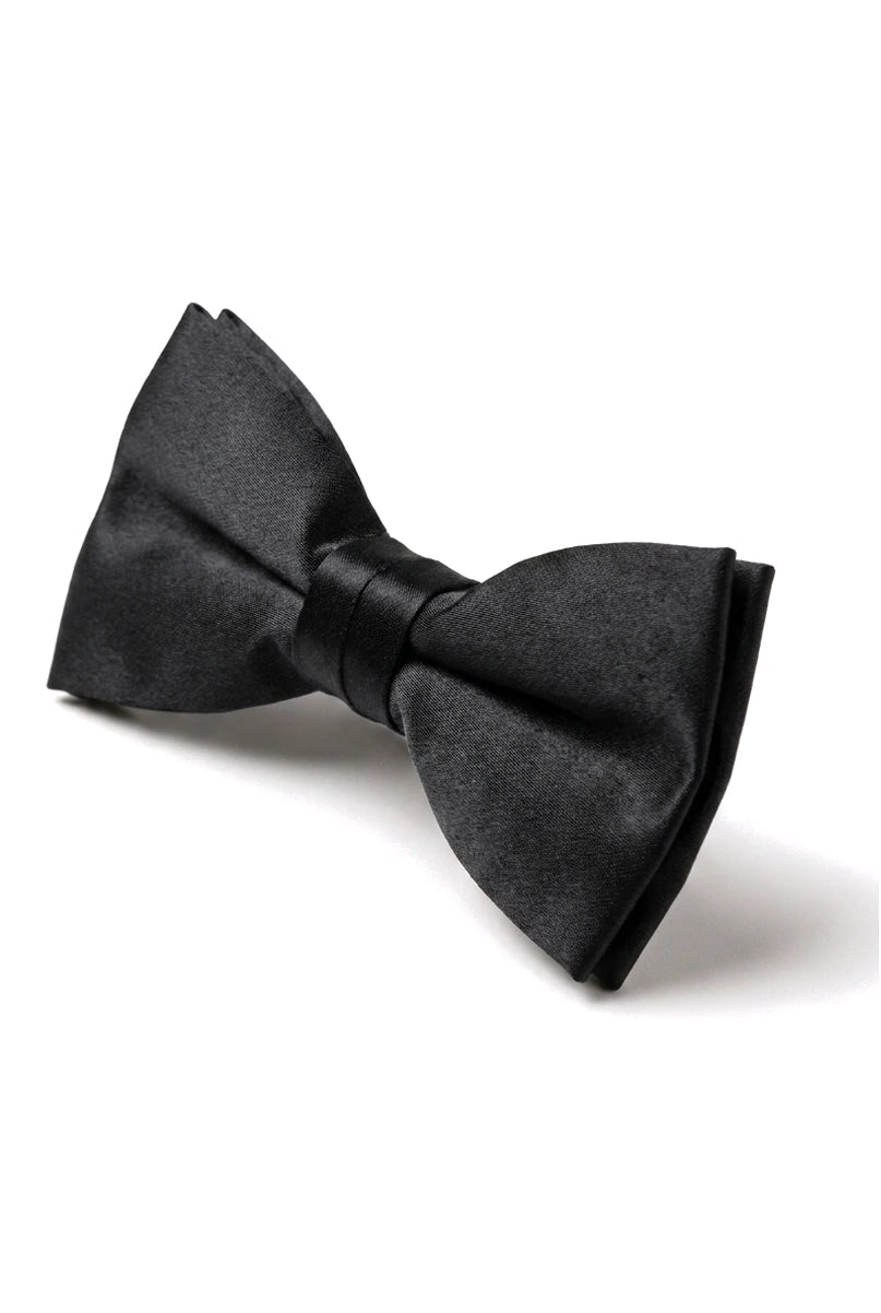 Rusettisolmio musta satiiniklipsillä miesten poikien unisex smokkipaita