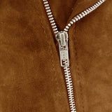 Miesten Vintage ristivetoketjullinen Brando-mokkanahkainen takki aidosta nahkasta - Kameli