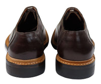 Miesten brogue-kengät Oxford-kengät, ruskeat mustat nauhalliset nahkakengät, Goodyear-reunustetut reunukset
