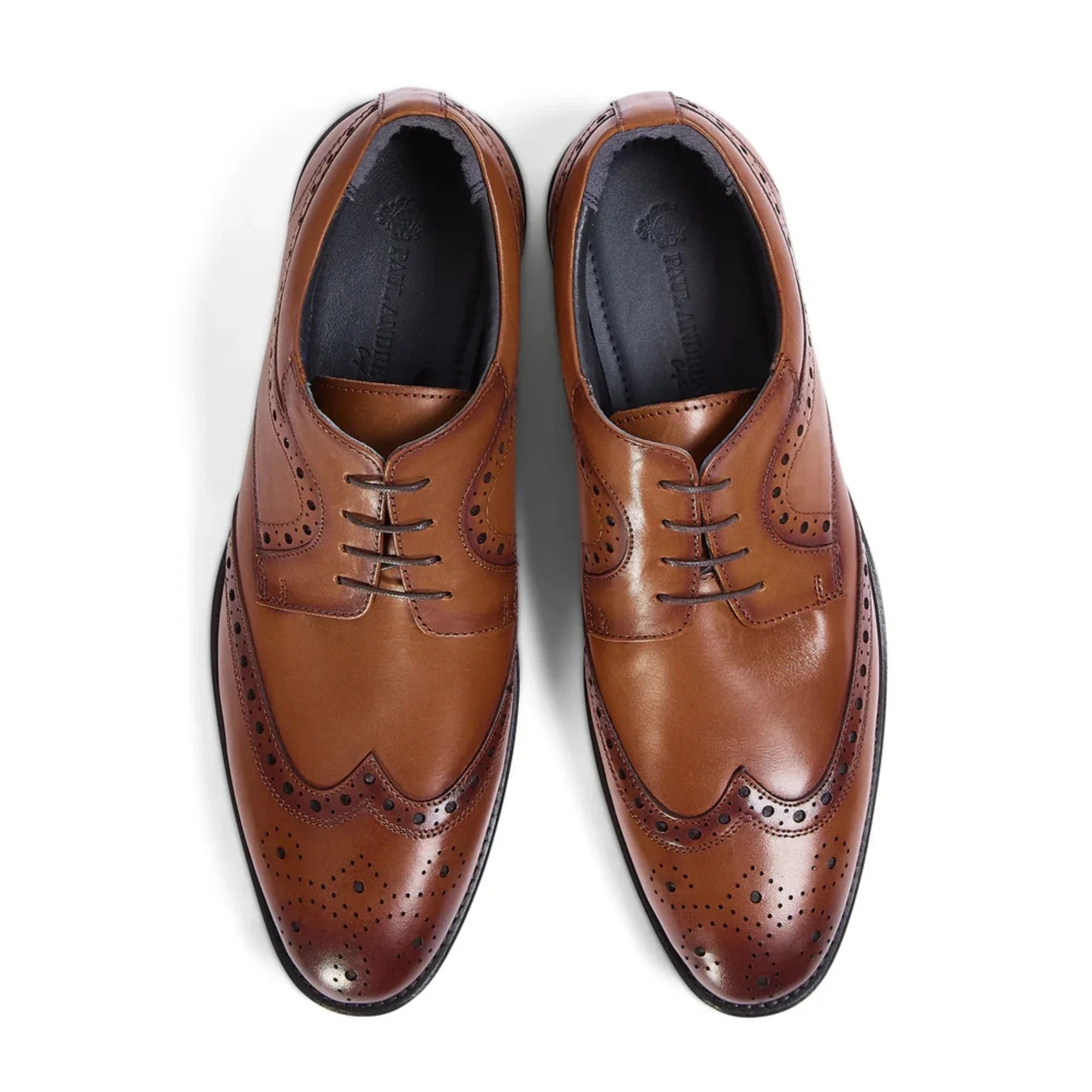 Cambridge - Miesten ruskeat siipikärkilliset brogue-derbykengät
