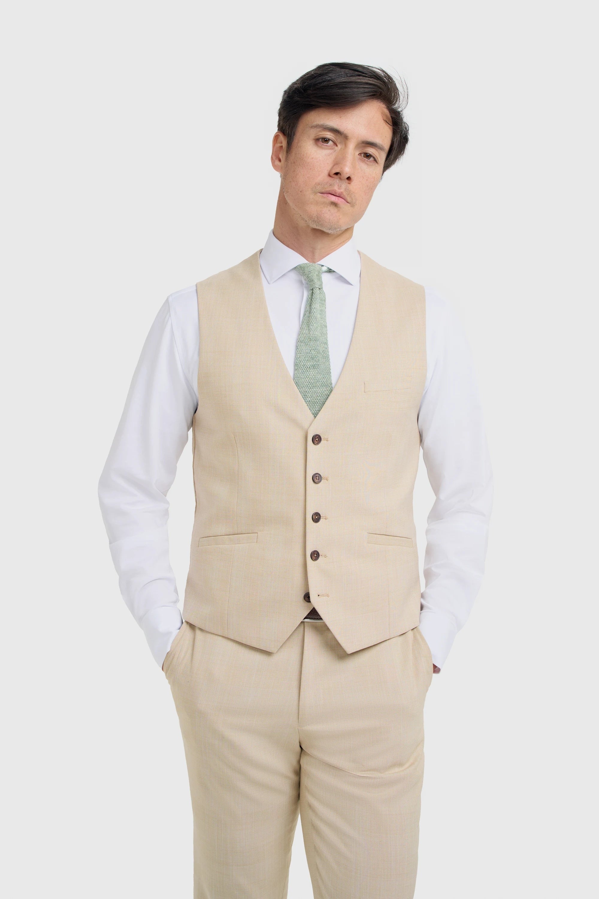 Camden - Miesten beige ruutuliivi