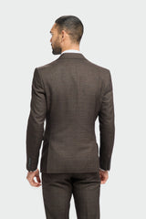Caridi - Miesten ruskea tweed-bleiseri