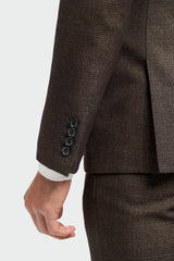 Caridi - Miesten ruskea tweed-bleiseri