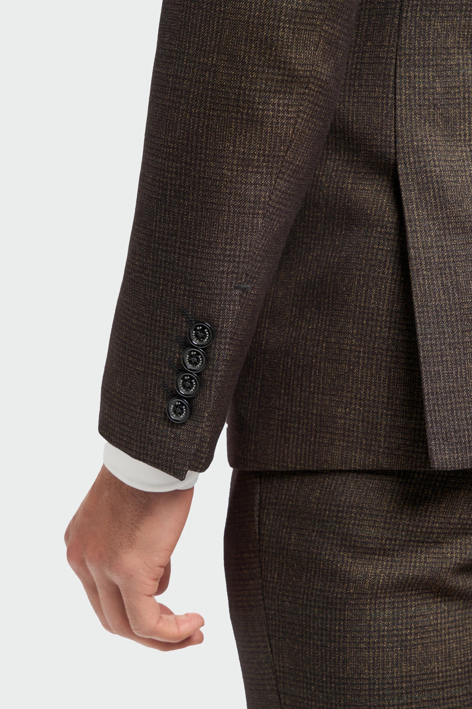 Caridi - Miesten ruskea tweed-bleiseri