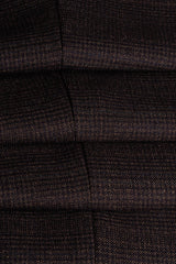 Caridi - Miesten ruskeat tweed-housut