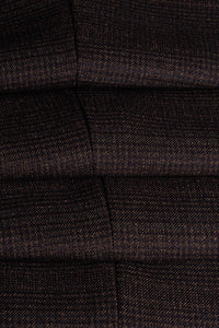 Caridi - Miesten ruskeat tweed-housut