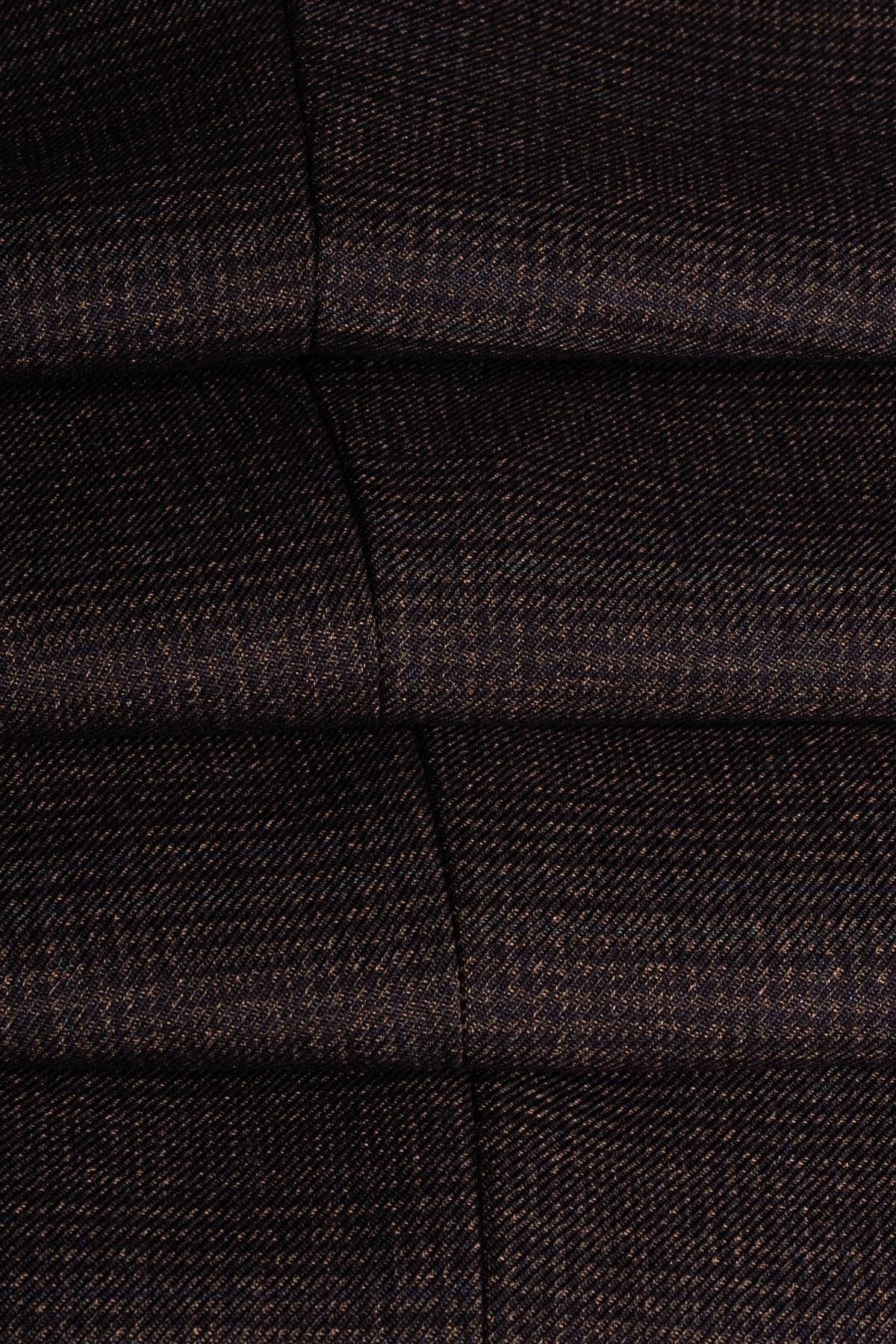 Caridi - Miesten ruskeat tweed-housut