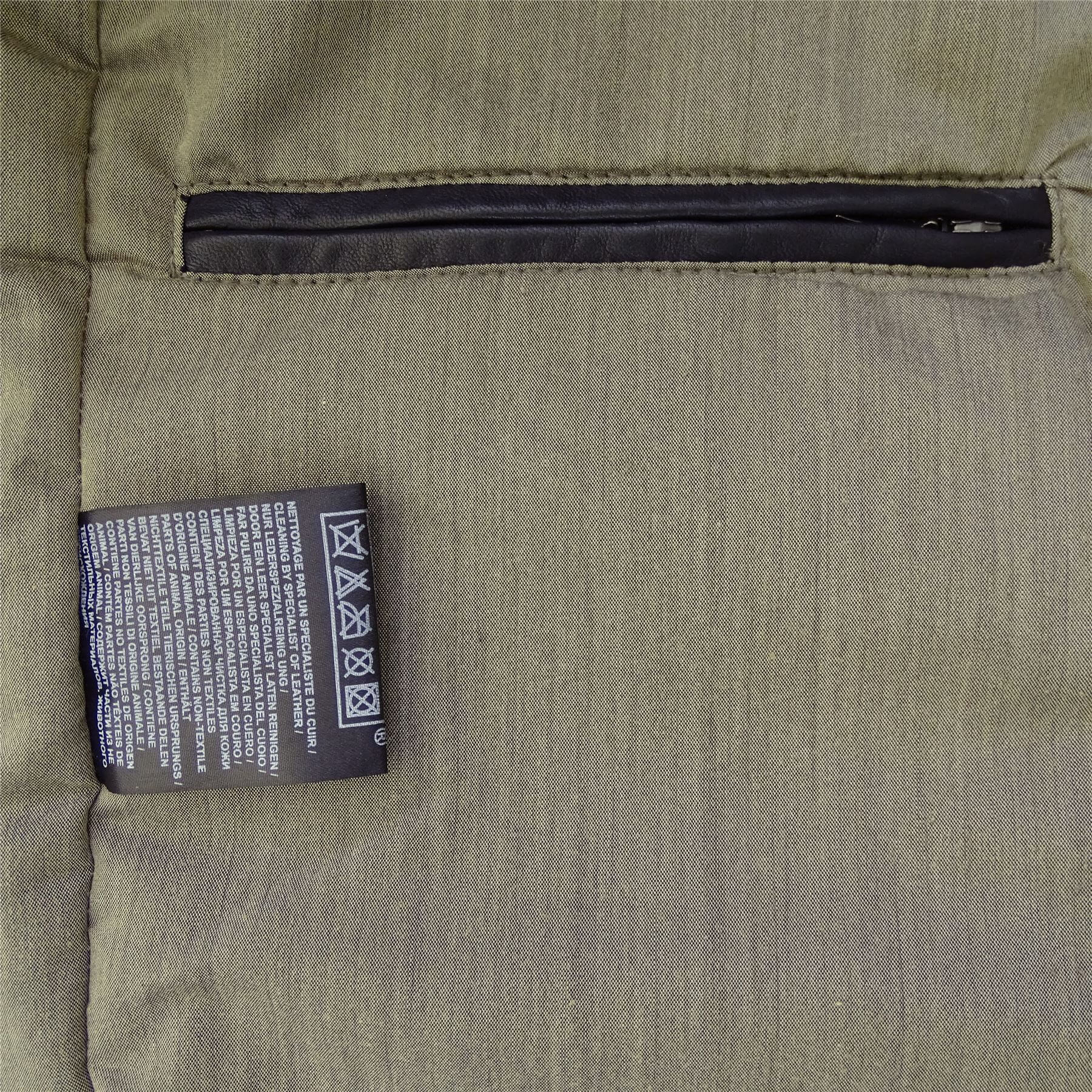 Miesten tummansininen nahkainen biker-takki