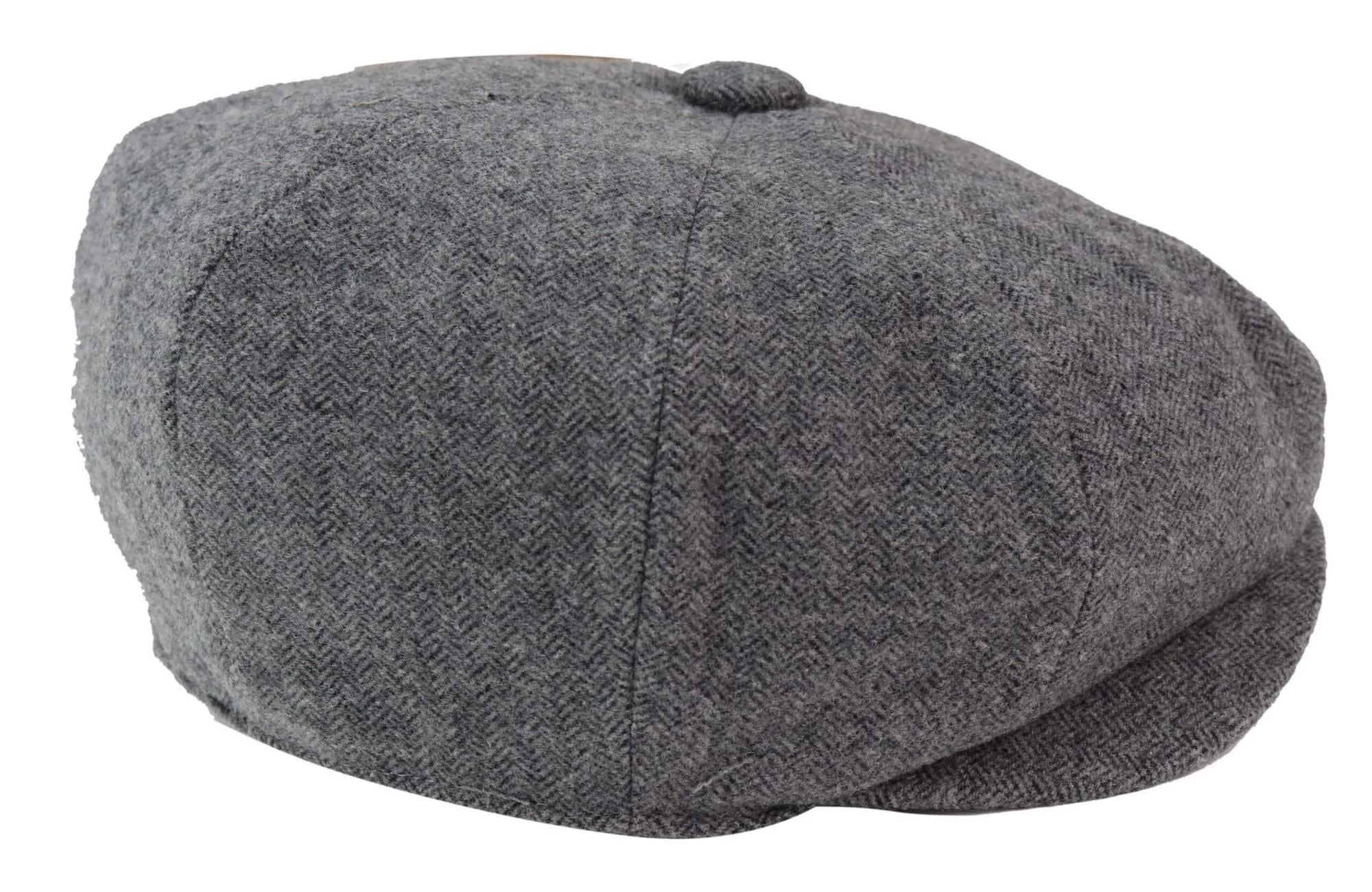 Miesten 8 Panel Newsboy lippis - Cavani Martez - tummanharmaa
