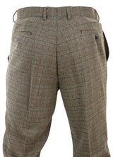 Miesten tammenruskeat tweedhousut