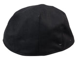 Miesten Grandad Baker -litteä musta lippis, 8-paneelinen tweed-kangas, vintage-klassinen, tyylikäs rento 1920-luku