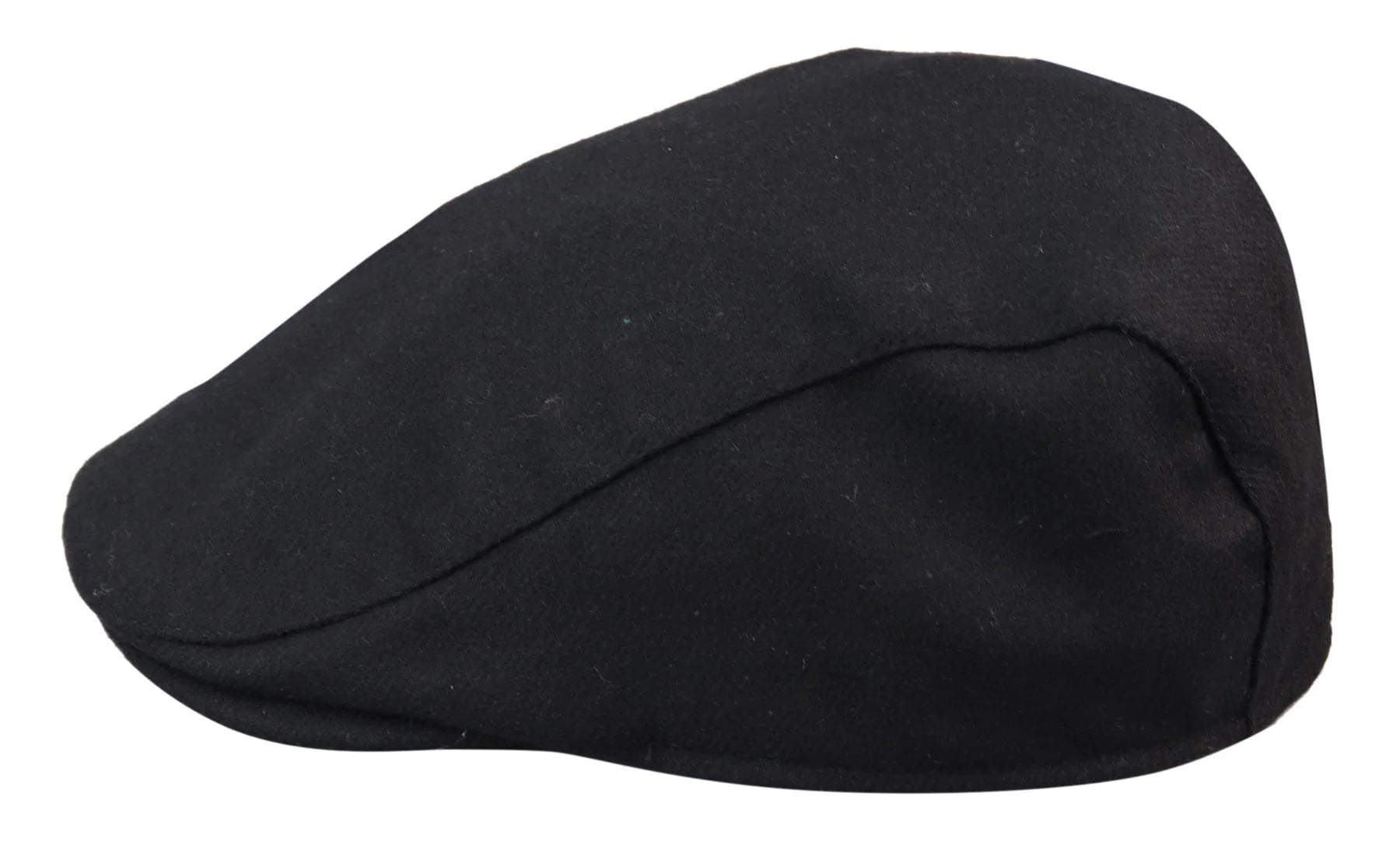 Miesten Grandad Baker -litteä musta lippis, 8-paneelinen tweed-kangas, vintage-klassinen, tyylikäs rento 1920-luku