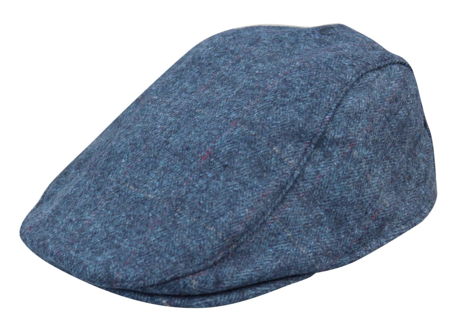 Miesten Grandad Baker -lippalakki, sininen, 8-paneelinen, tweed-kuvio, klassinen, rento 1920-luku