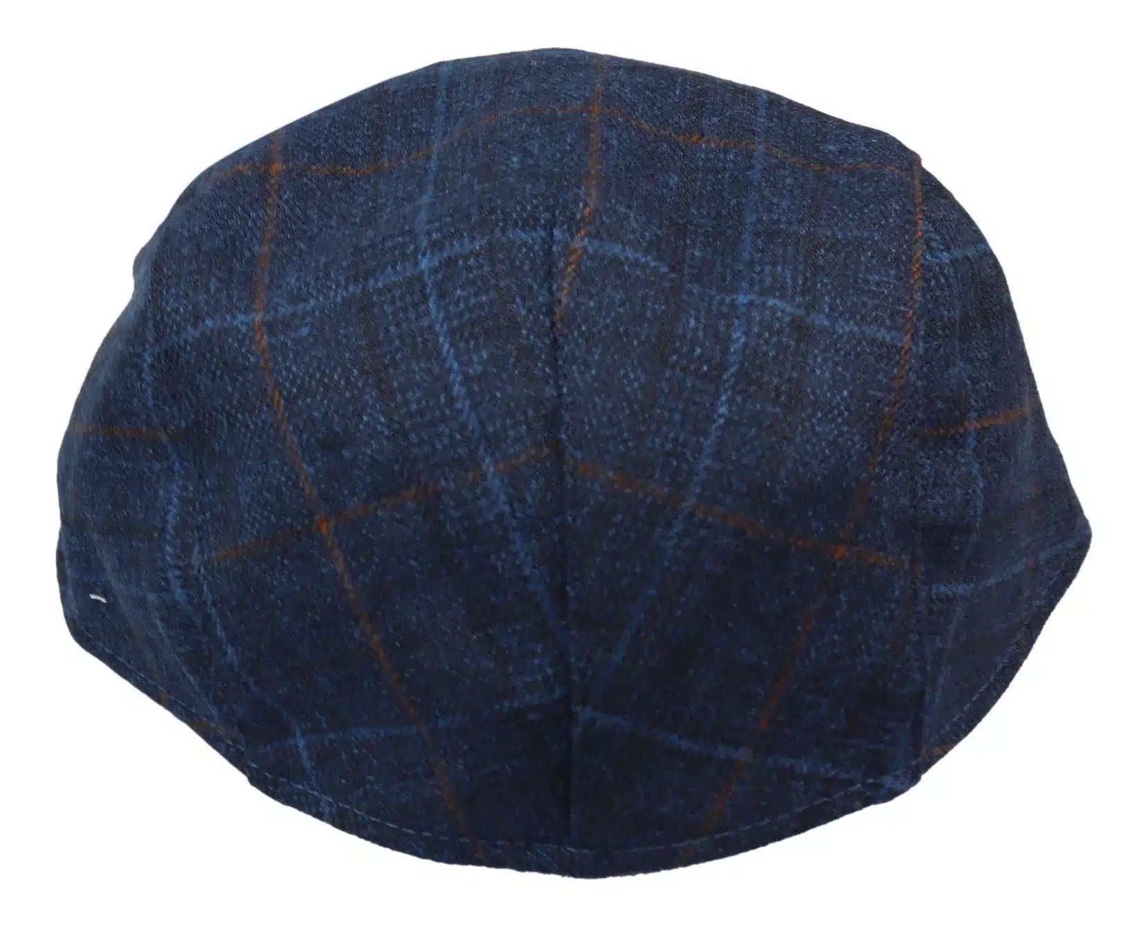 Miesten Grandad Baker -litteä laivastonsininen lippis, 8-paneelinen tweed-kangas, vintage-klassinen, tyylikäs rento 1920-luku