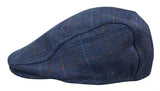 Miesten Grandad Baker -litteä laivastonsininen lippis, 8-paneelinen tweed-kangas, vintage-klassinen, tyylikäs rento 1920-luku