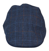 Miesten Grandad Baker -litteä laivastonsininen lippis, 8-paneelinen tweed-kangas, vintage-klassinen, tyylikäs rento 1920-luku