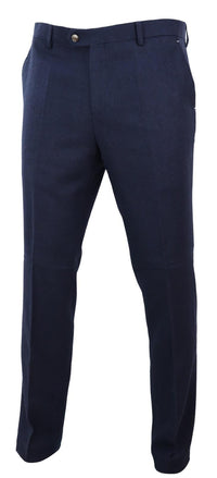 Miesten Vintage Tweed -pukuhousut - Laivastonsininen