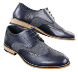 Cavani Horatio - Miesten tweed- ja nahkaiset Oxford-kengät