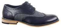 Cavani Horatio - Miesten tweed- ja nahkaiset Oxford-kengät