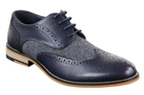 Cavani Horatio - Miesten tweed- ja nahkaiset Oxford-kengät